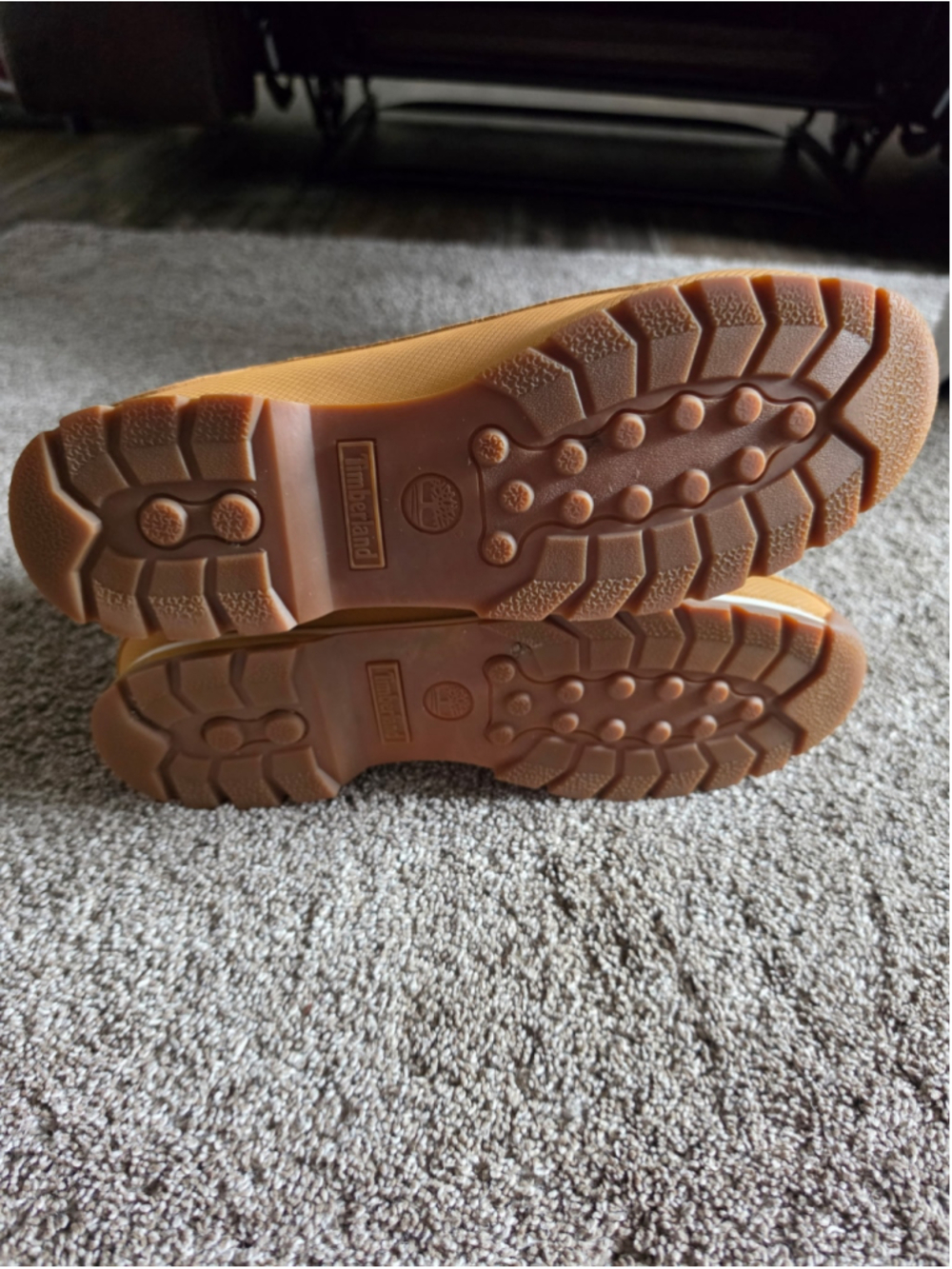Really nice pair of Timberland boots in the classic wheat color, men’s size 12